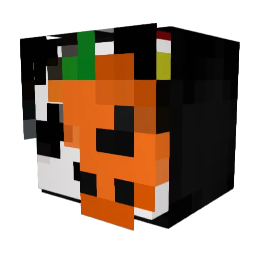 Dexyribo Minecraft avatar head, 3D render