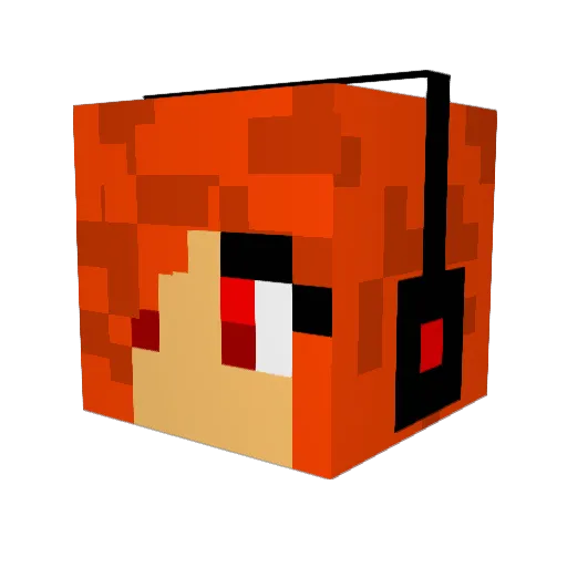 DeyDey Minecraft avatar head, 3D render