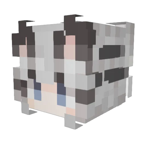 DeydOuO Minecraft avatar head, 3D render