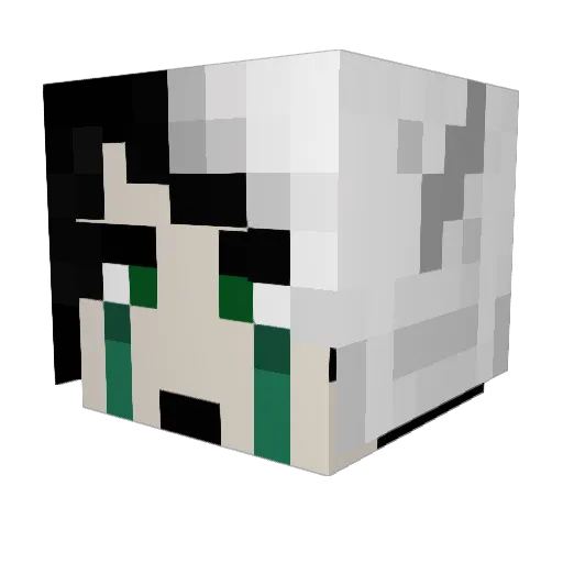 Deydrah Minecraft avatar head, 3D render