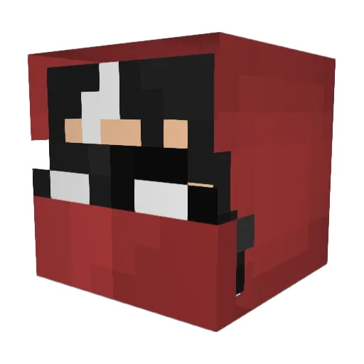 Deydriane Minecraft avatar head, 3D render