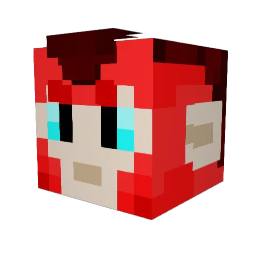 Deyky Minecraft avatar head, 3D render