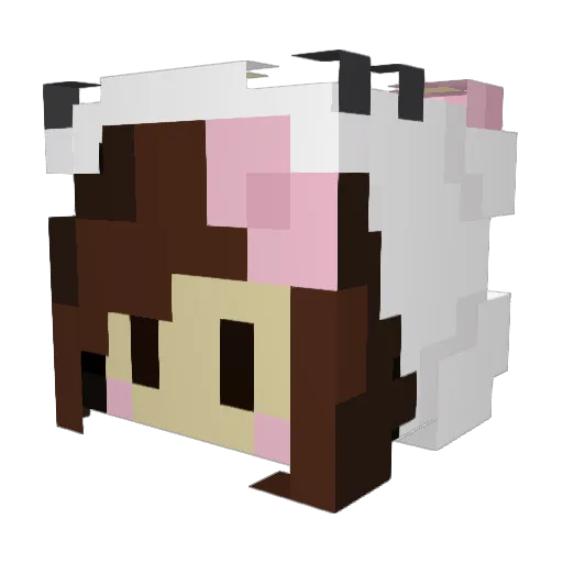 Deylie Minecraft avatar head, 3D render