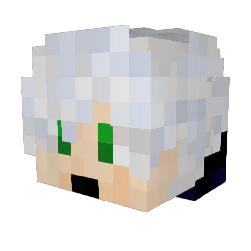 Deymox Minecraft avatar head, 3D render
