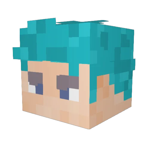 Deyms_ Minecraft avatar head, 3D render