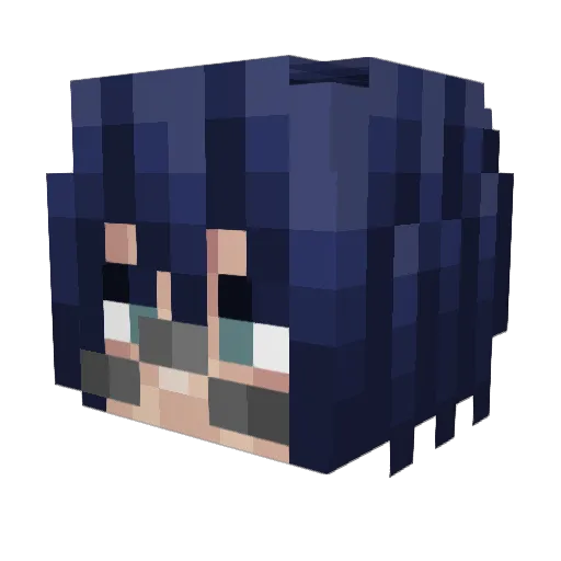 Deynous Minecraft avatar head, 3D render