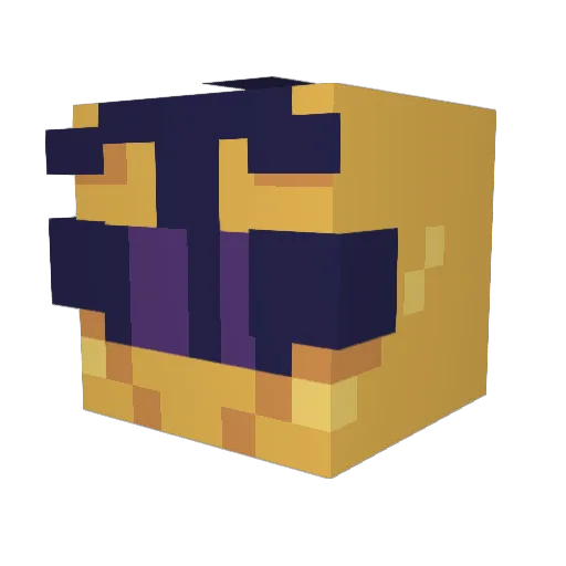 Deyoth Minecraft avatar head, 3D render