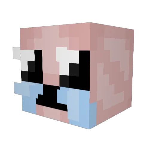 Deyubry Minecraft avatar head, 3D render