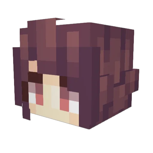 Deyvey Minecraft avatar head, 3D render