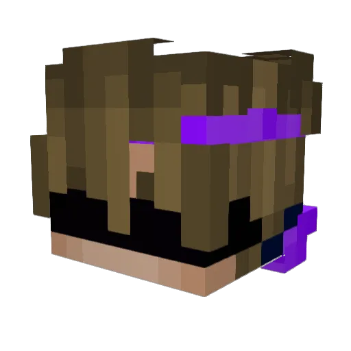 Deyxcc Minecraft avatar head, 3D render