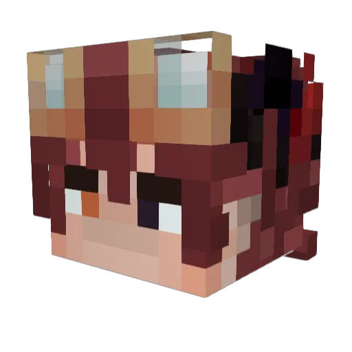 Deyzek Minecraft avatar head, 3D render