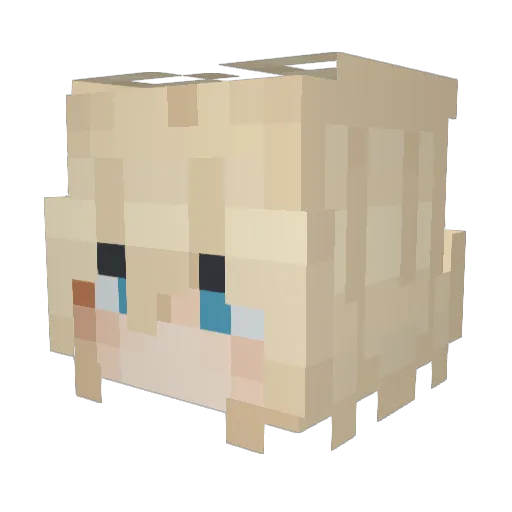 Deyzzi Minecraft avatar head, 3D render