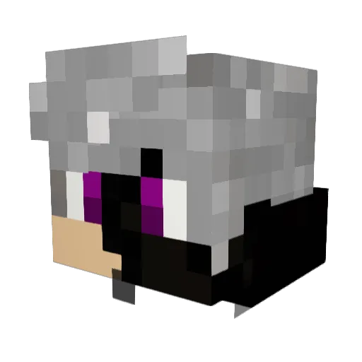 Dez1f Minecraft avatar head, 3D render