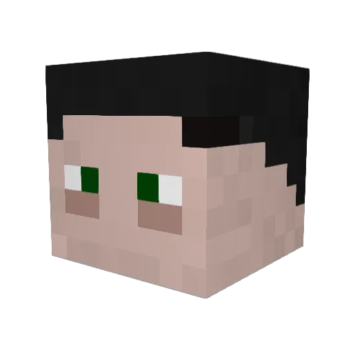 Dezak Minecraft avatar head, 3D render