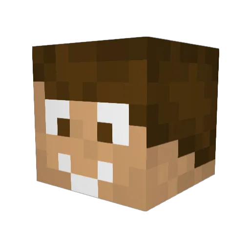 Dezard Minecraft avatar head, 3D render
