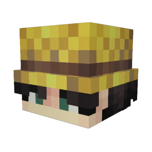 Dezell13 Minecraft avatar head, 3D render