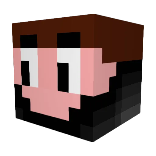 Dezetooo Minecraft avatar head, 3D render