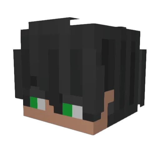 Dezincs Minecraft avatar head, 3D render