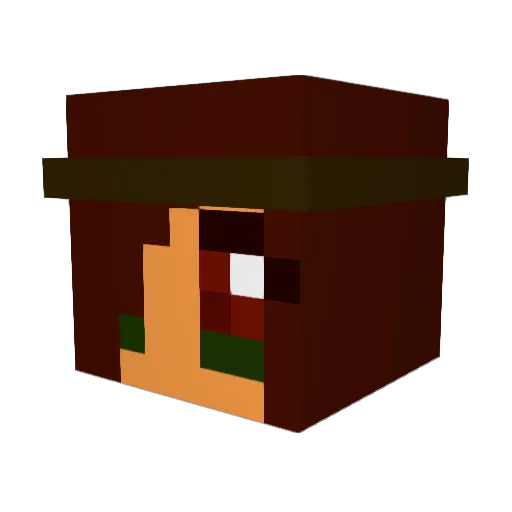 DeziraPL Minecraft avatar head, 3D render