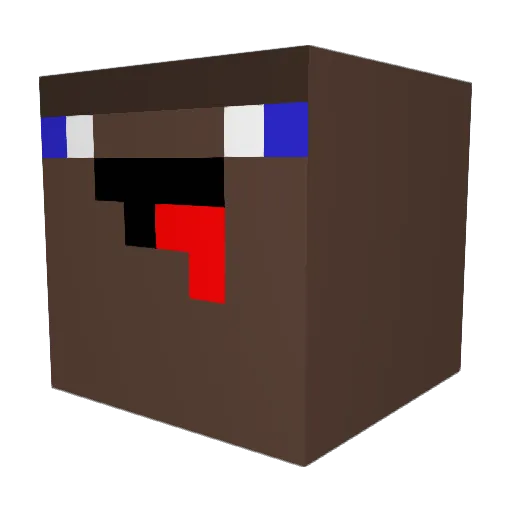 Dezka Minecraft avatar head, 3D render