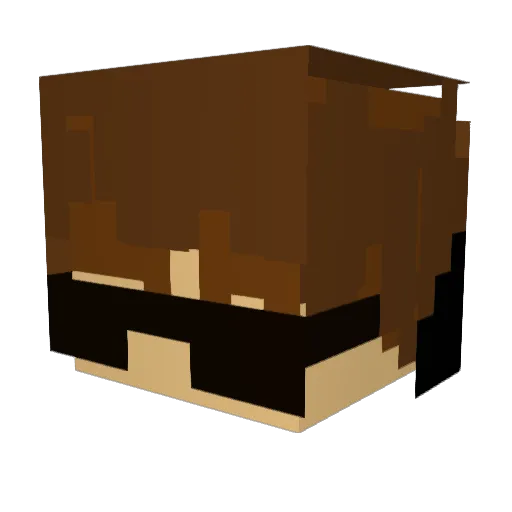 Dezn_Craft Minecraft avatar head, 3D render
