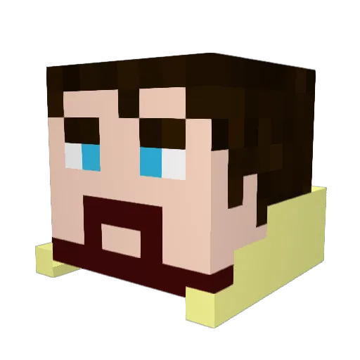 Dezrakaz Minecraft avatar head, 3D render