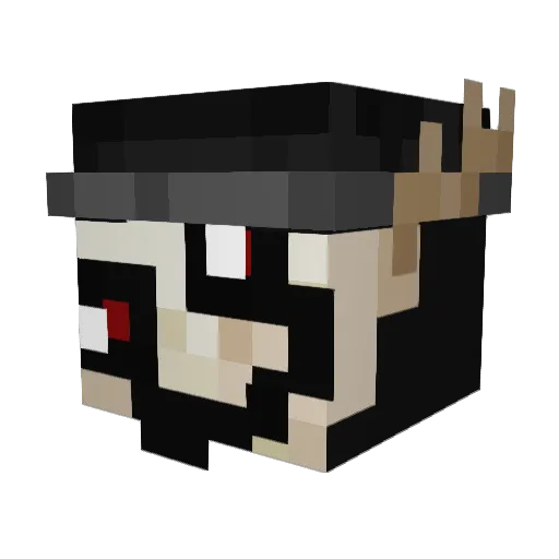 Deztey Minecraft avatar head, 3D render
