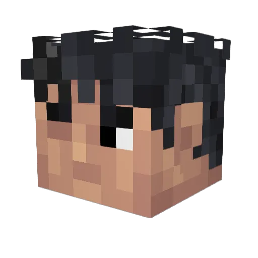 Deztiny2 Minecraft avatar head, 3D render
