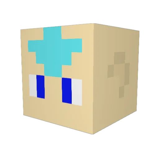 Deztrick1 Minecraft avatar head, 3D render