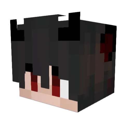 Dezzaired Minecraft avatar head, 3D render