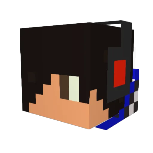 Dezzno Minecraft avatar head, 3D render