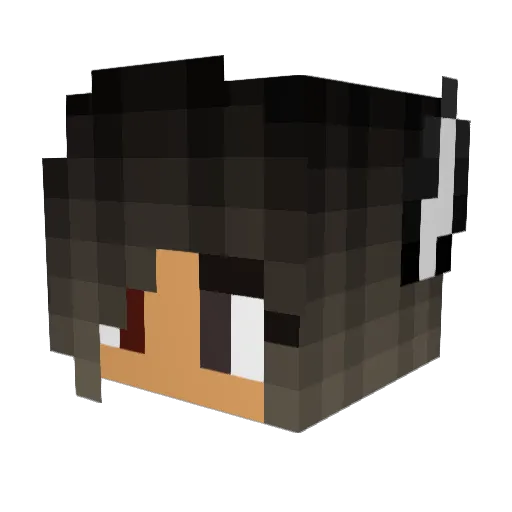 Dezzydoll Minecraft avatar head, 3D render