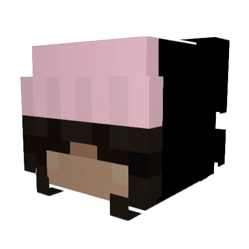 Dezzyqq Minecraft avatar head, 3D render