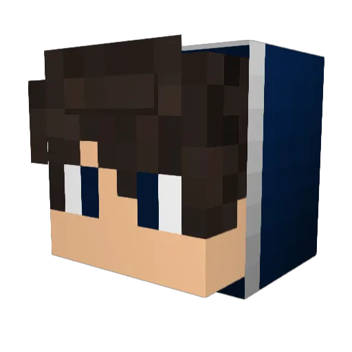 Dfaps Minecraft avatar head, 3D render