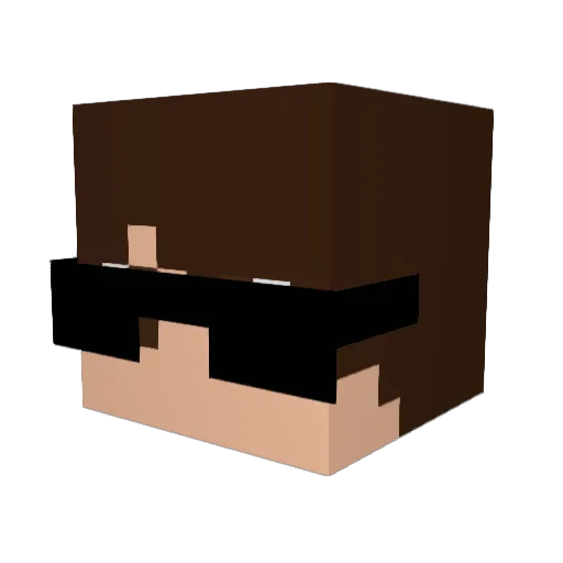 Dfasy Minecraft avatar head, 3D render