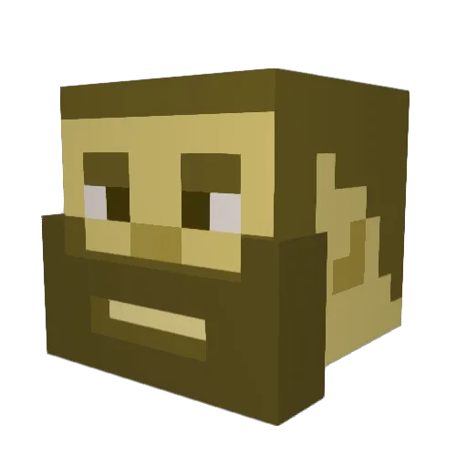 Dfs9 Minecraft avatar head, 3D render
