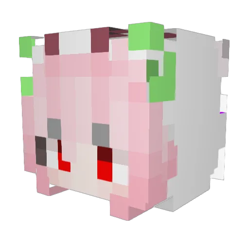 Dfuneral Minecraft avatar head, 3D render