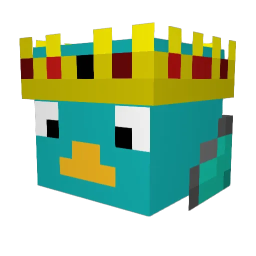 Dgmll Minecraft avatar head, 3D render