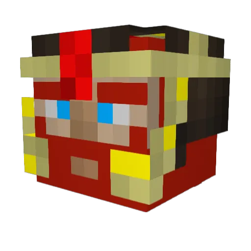 Dgweg_ Minecraft avatar head, 3D render