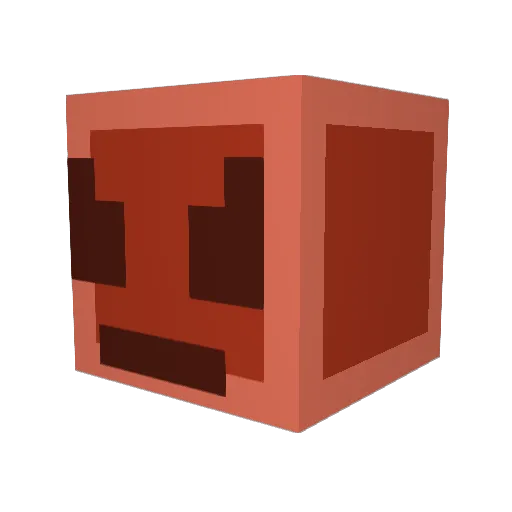 DhDust Minecraft avatar head, 3D render
