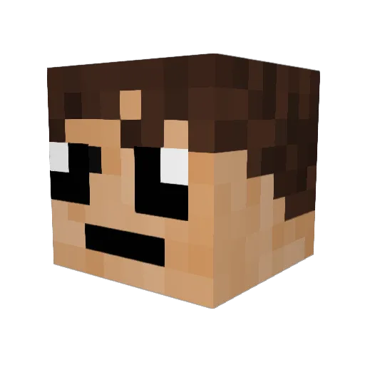 Dhaerque Minecraft avatar head, 3D render