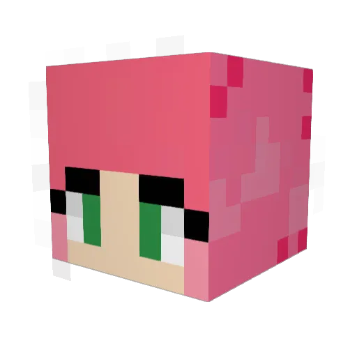 Dhammato Minecraft avatar head, 3D render