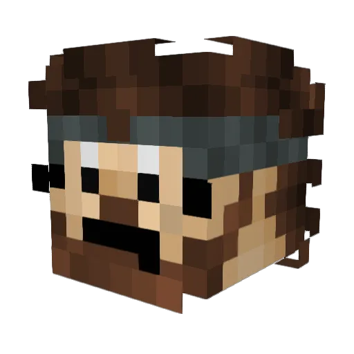 Dhango Minecraft avatar head, 3D render