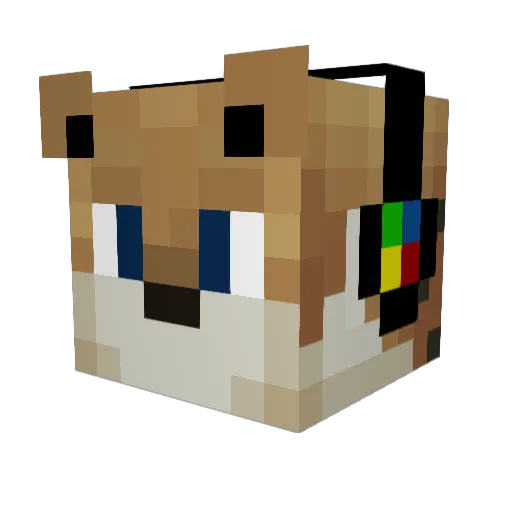 Dhanielk Minecraft avatar head, 3D render