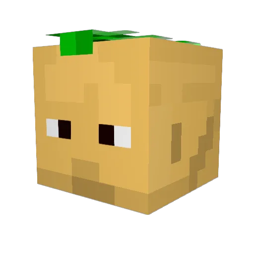 DharckLess Minecraft avatar head, 3D render