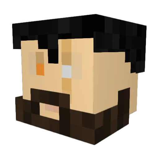 Dhareth Minecraft avatar head, 3D render