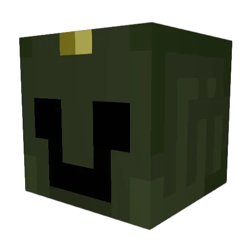 Dharok Minecraft avatar head, 3D render