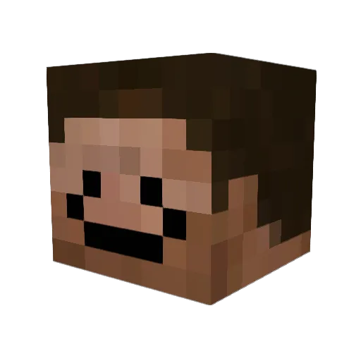 Dharrman Minecraft avatar head, 3D render