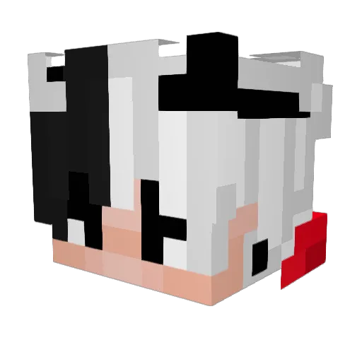 Dharxzy Minecraft avatar head, 3D render