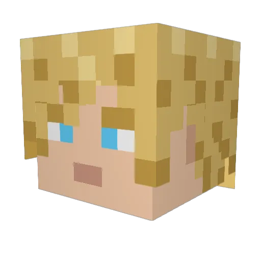 Dhektar86 Minecraft avatar head, 3D render